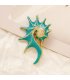 XSB299 - Elegant Enamel Conch Metal Brooch
